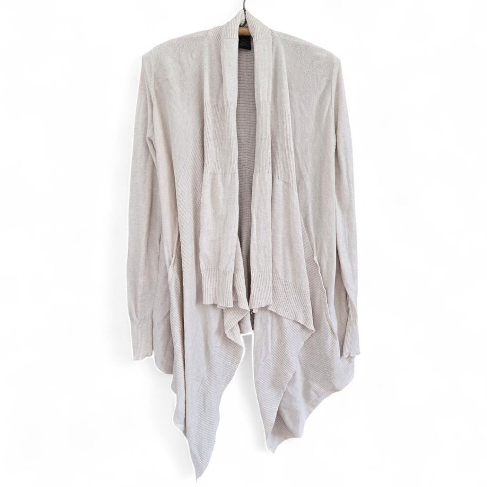 Calvin Klein Jeans Womens Open Front Beige Cardigan Small Lightweight Knit